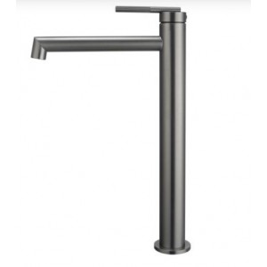 Caddence Series Brushed Gun Metal Grey High Basin Mixer